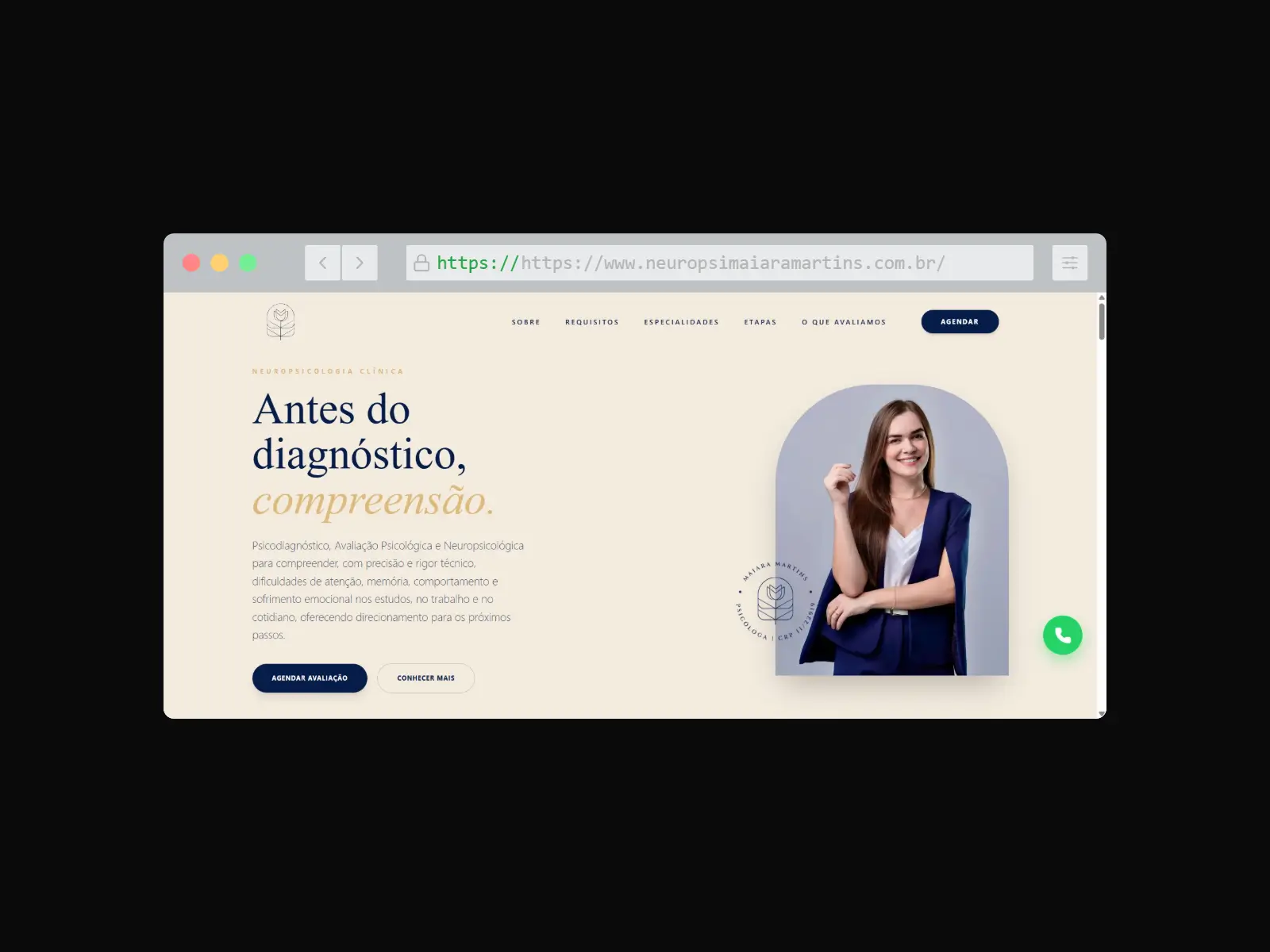 Dra. Maiara Martins — Landing de conversão para neuropsicologia clínica.